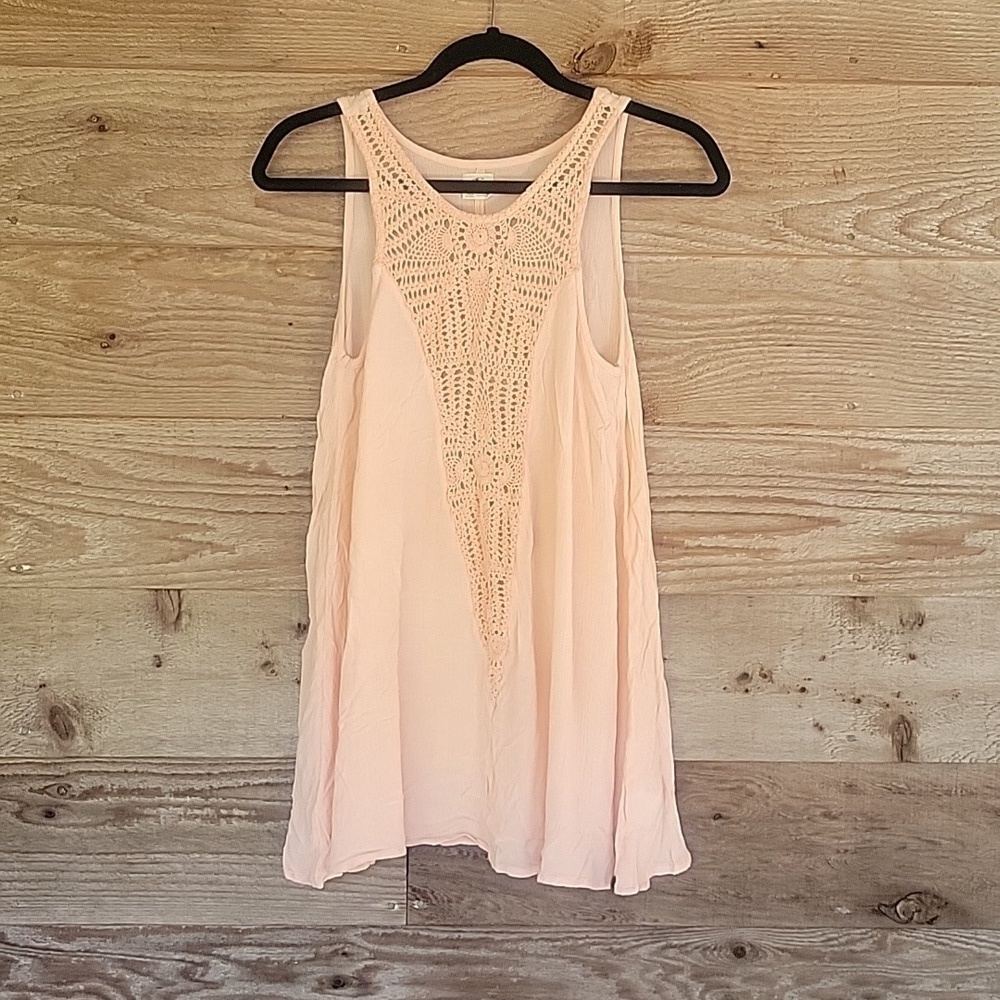 O'neill Peach Crochet From Tunic Top Size Xsmall